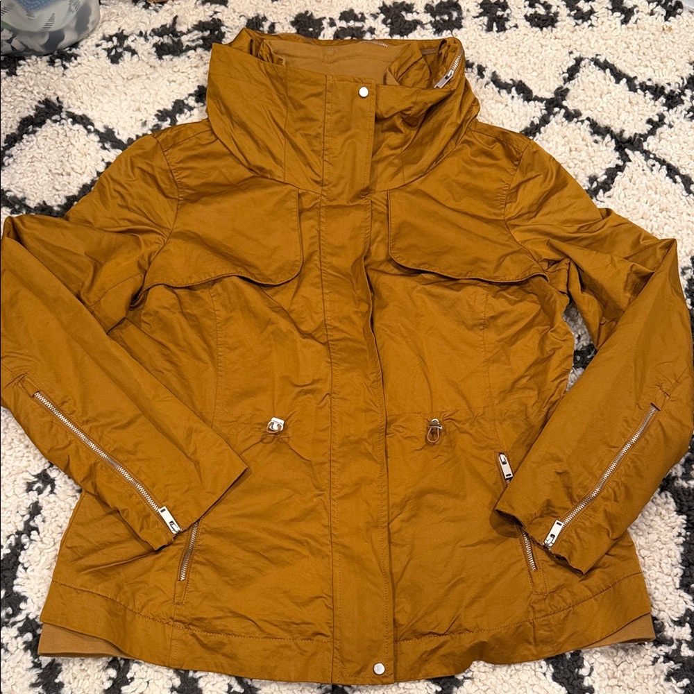 Zara short parka with wraparound collar
